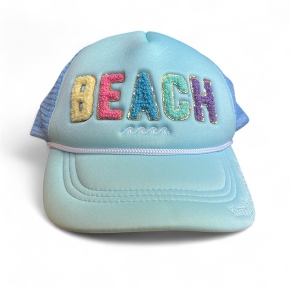 Simply Southern Women Chenille Beach Embroidered‎ Snapback Baseball Hat Cap